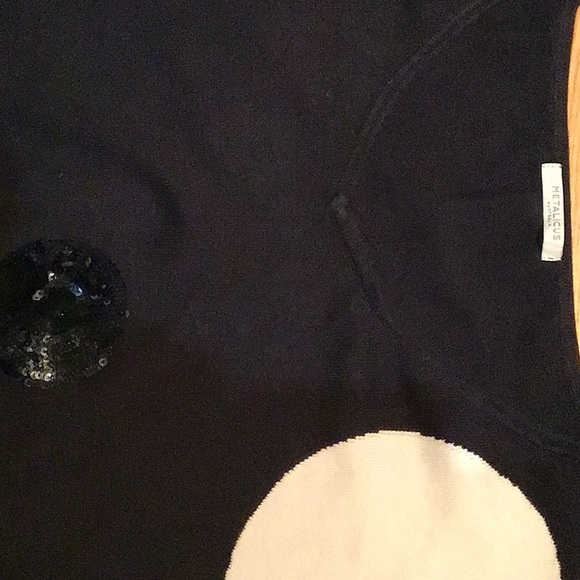 Metalicus Black & White Cotton Jumper Size M/L - Picture 3 of 5